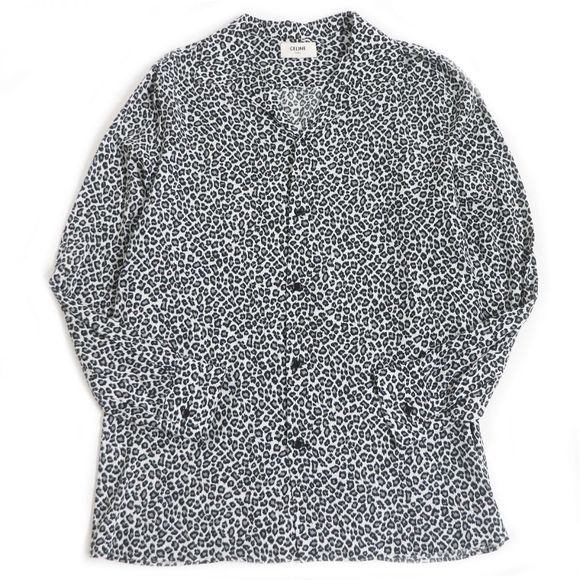 Celine Celine Hawaiian Leopard Print Long Sleeve Shirt Others Dress Shirt